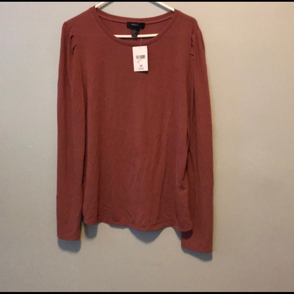 Plus size long sleeve shirt